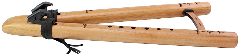 Doppelflöte Indianerflöte Double Condor Bass in D Spanische Zeder - Copyright STEINKLANG